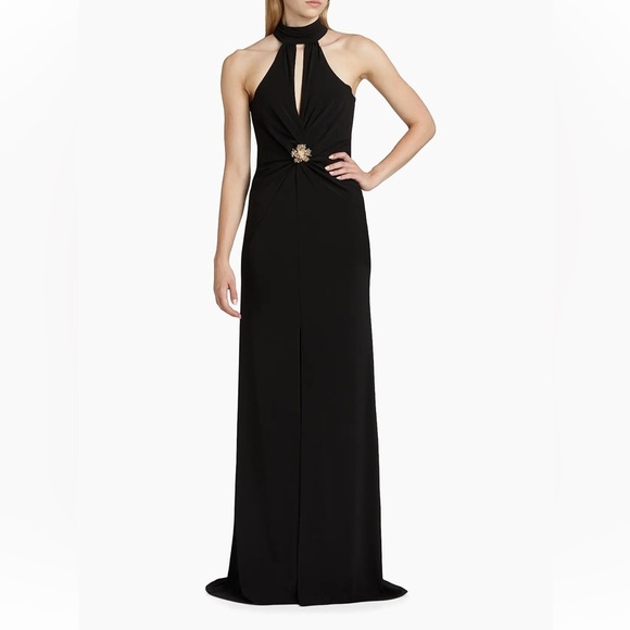 Cinq à Sept Sandry Crystal Halterneck Gown Black Size 6 NWT Formal Evening Dress - Picture 4 of 12